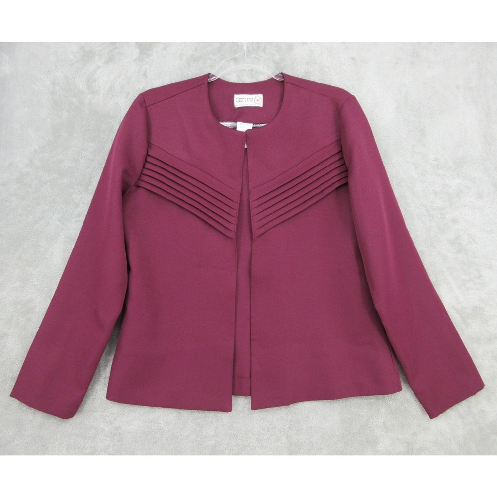 Vintage Sheplers Jacket Womens Size 10 Western Open Front Pleated Southwestern